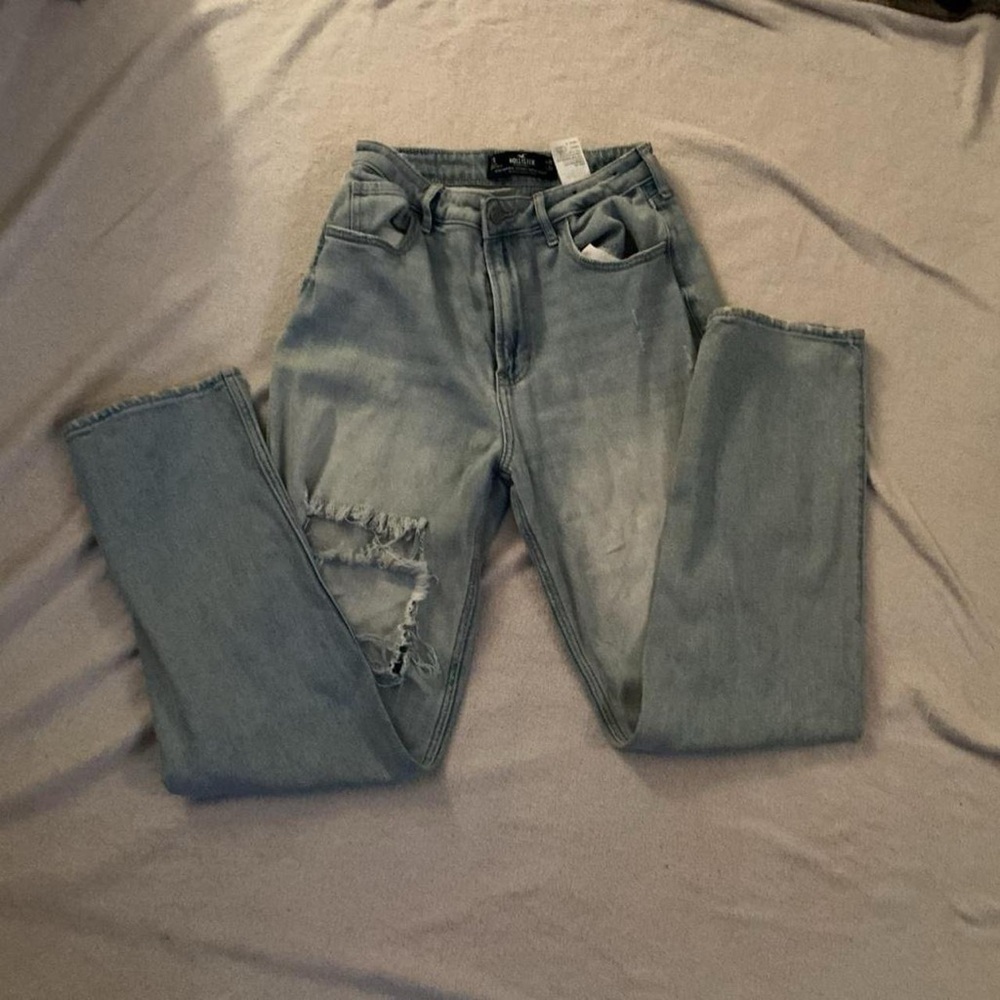 Distressed Light Blue Hollister Jeans